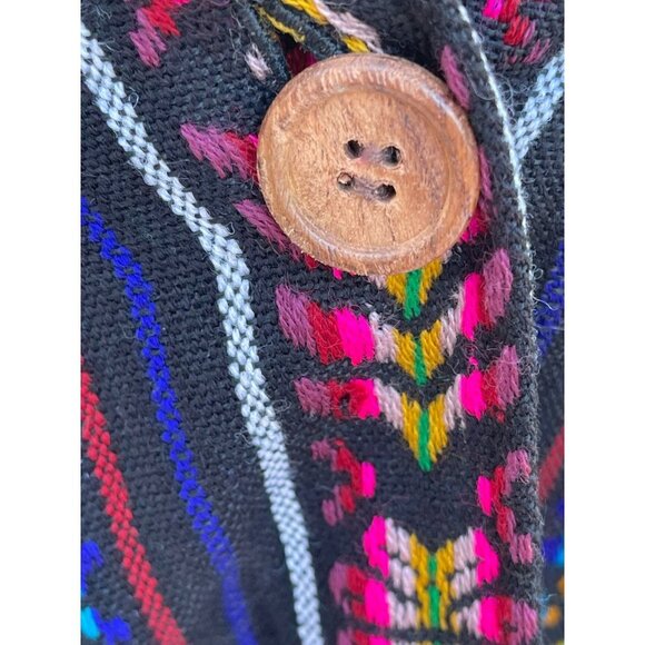 Z&L Womens Tassels Fringe Throw Poncho Shawl Scarf Large Blue Striped - Picture 5 of 10